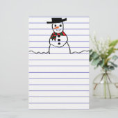 Snowman Briefpapier (Stehend Vorderseite)