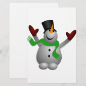 Snowman Briefpapier (Vorne/Hinten)