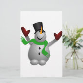 Snowman Briefpapier (Stehend Vorderseite)