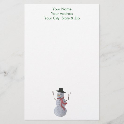 Snowman Briefpapier (Vorderseite)