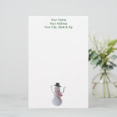 Snowman Briefpapier (Stehend Vorderseite)
