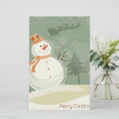 Snowman Briefpapier (Stehend Vorderseite)