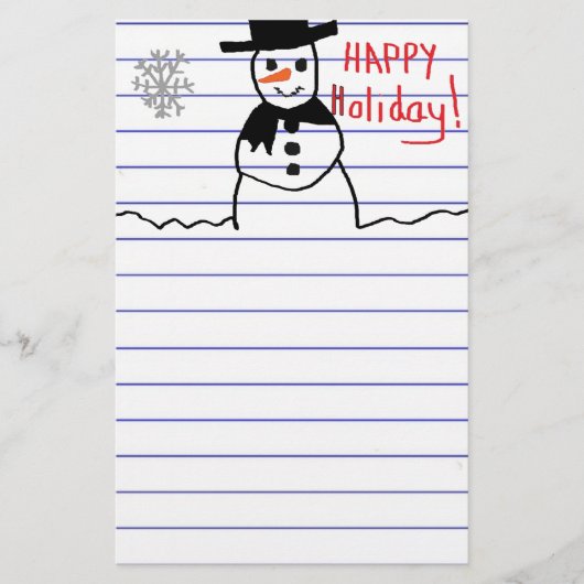 Snowman Briefpapier (Vorderseite)