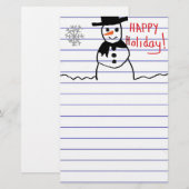 Snowman Briefpapier (Vorne/Hinten)