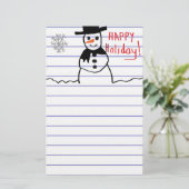 Snowman Briefpapier (Stehend Vorderseite)