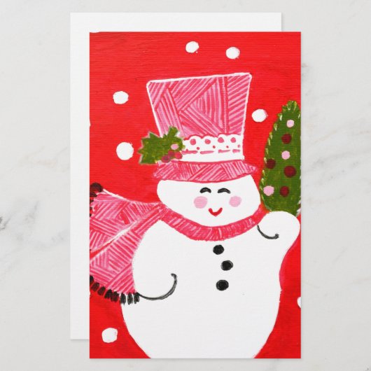 Snowman Briefpapier (Vorne/Hinten)