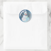 SNOWMAN BUBBLE 4 von SHARON SHARPE Runder Aufkleber (Tasche)