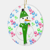 Snowman Bubble Mania Keramikornament (Links)