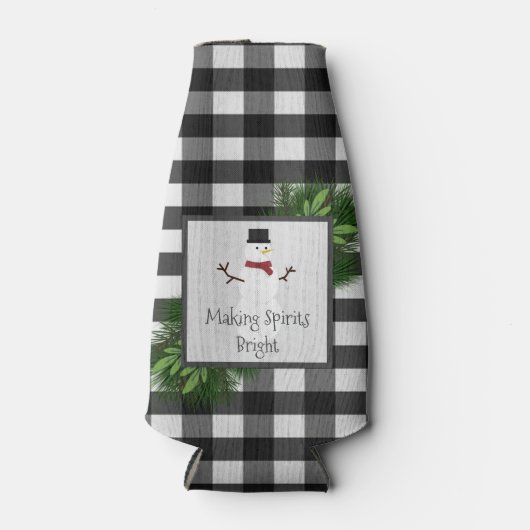 Snowman Buffalo Kariert Bottle Cooler Flaschenkühler (Vorderseite)