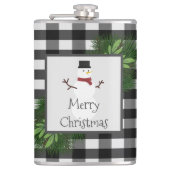 Snowman Buffalo Kariert Flask Flachmann (Vorderseite)