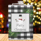 Snowman Buffalo Kariert Flask Flachmann