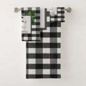 Snowman Buffalo Kariert Handtuch Set (Insitu)