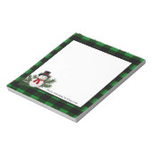 Snowman Buffalo Kariert Personalisierte Notepad Notizblock (Rotiert)