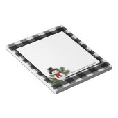 Snowman Buffalo Kariert Personalisierte Notepad Notizblock (angewinkelt)