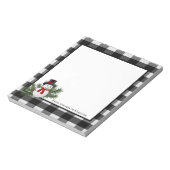 Snowman Buffalo Kariert Personalisierte Notepad Notizblock (Rotiert)