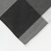 Snowman Buffalo Kariert | Schwarz-weiß Fleece Blan (Ecke)