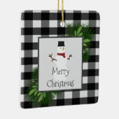 Snowman Buffalo Karierte Keramik Keramikornament (Rechts)