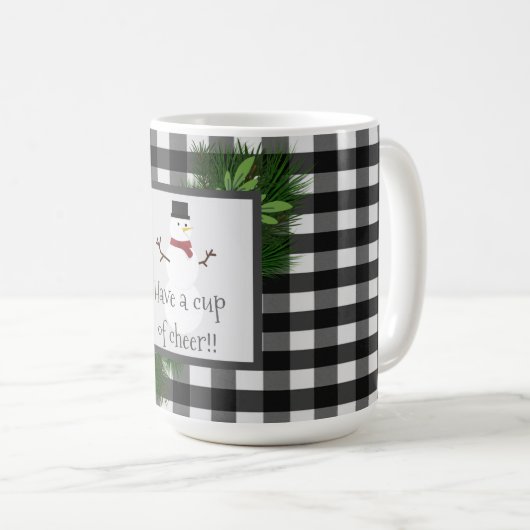 Snowman Buffalo Karierte Tasse (VorderseiteRechts)