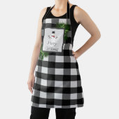 Snowman Buffalo Karierte Weihnachten | Schwarze Sc Schürze (InSitu)