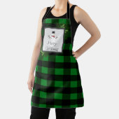 Snowman Buffalo Karierte Weihnachtsgrün Schürze (InSitu)