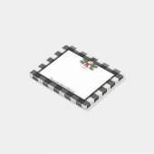 Snowman Buffalo lächelnd Kariert Personalisiert Post-it Klebezettel (angewinkelt)