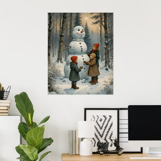 Snowman Builders Poster (Heimbüro)
