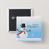 Snowman Button (Vorne & Hinten)