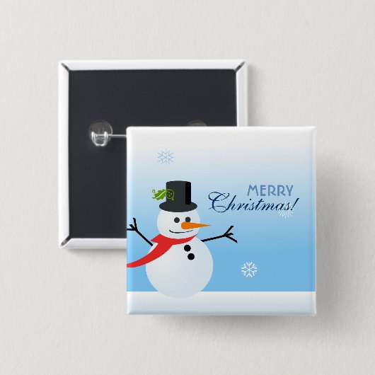 Snowman Button (Vorne & Hinten)