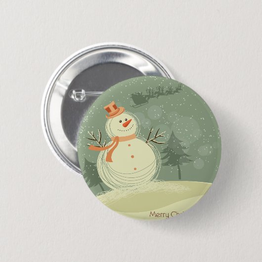 Snowman Button (Vorne & Hinten)