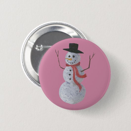 Snowman Button (Vorne & Hinten)