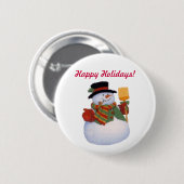 Snowman Button (Vorne & Hinten)