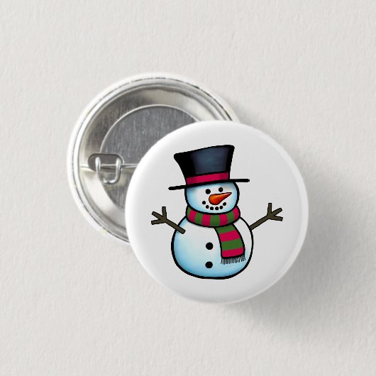 Snowman Button (Vorne & Hinten)