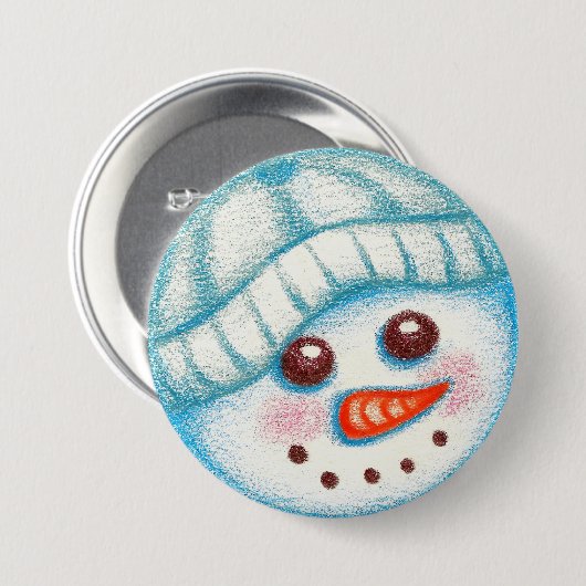 Snowman Button (Vorne & Hinten)