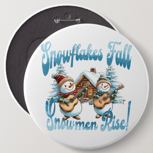Snowman Button (Vorne & Hinten)