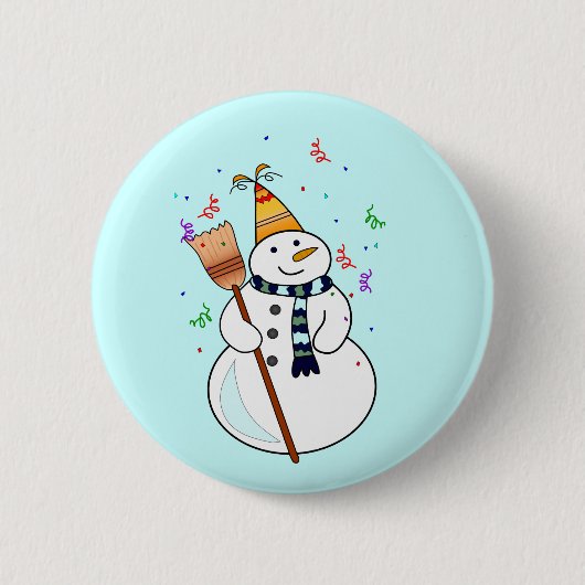 Snowman Button feiern (Vorderseite)