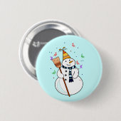 Snowman Button feiern (Vorne & Hinten)