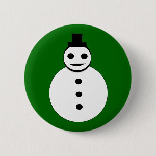 Snowman Button lächeln Weihnachten