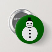Snowman Button lächeln Weihnachten (Vorne & Hinten)