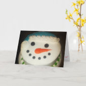 "Snowman Cake" Christmas Card #1 Karte (Gelbe Blume)