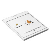 Snowman Candy Bar Wrapper Gastgeschenk Notizblock (angewinkelt)