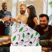 Snowman Candy Cane Christmas Tree Seidenpapier