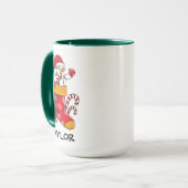 Snowman Candy Cane Strumpfs Individuelle Name Kaff Tasse (Vorderseite Links)