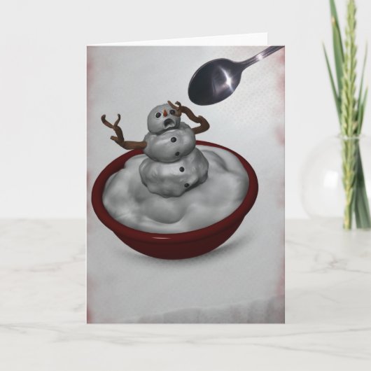 Snowman Card essen Feiertagskarte (Vorderseite)