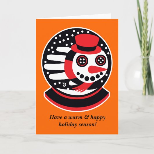 Snowman card feiertagskarte (Vorderseite)