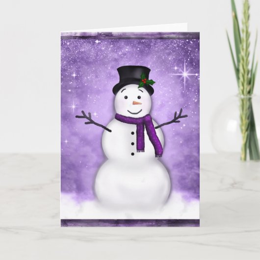Snowman Card Feiertagskarte (Vorderseite)