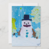 Snowman Card Feiertagskarte (Vorderseite)