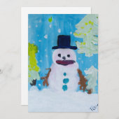 Snowman Card Feiertagskarte (Vorne/Hinten)