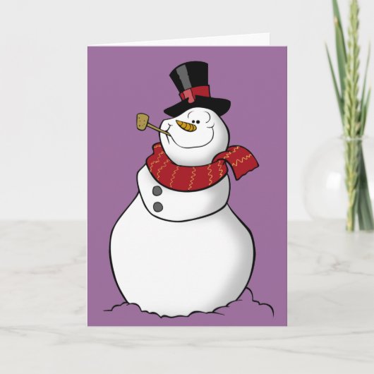 Snowman Card Feiertagskarte (Vorderseite)