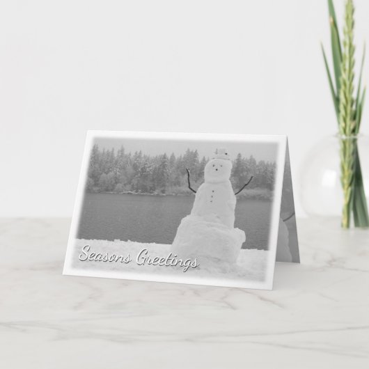 Snowman Cards Personalisierte Weihnachtskarten Feiertagskarte (Vorderseite)
