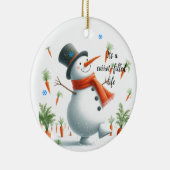 Snowman Carrot - Leben Keramik Ornament (Rechts)